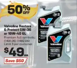 Repco Valvoline Restore & Protect 5W-30 or 10W-40 offer