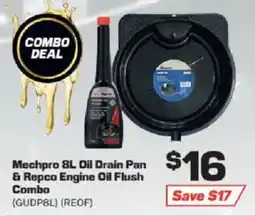 Repco Mechpro 8L Oil Drain Pan & Repco Engine Oil Flush Combo offer