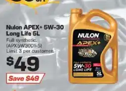 Repco Nulon APEX+ 5W-30 Long Life offer