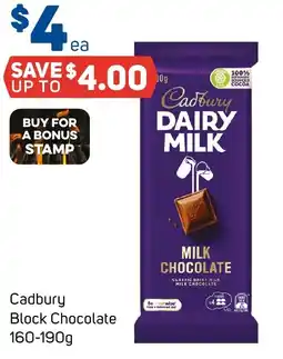 Foodland Cadbury Block Chocolate offer