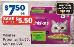 Foodland Whiskas Favourites offer