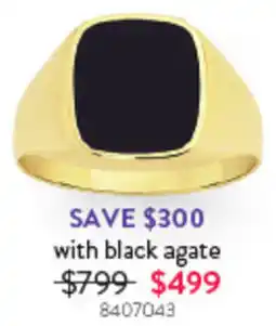 Goldmark ring with black agate offer
