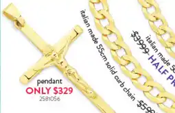 Goldmark italian made 55cm solid curb chain offer