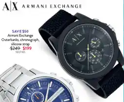Goldmark Armani Exchange Outerbanks, chronograph, silicone strap offer