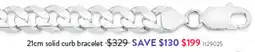 Goldmark 21cm solid curb bracelet offer