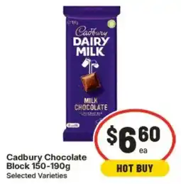 IGA Cadbury Chocolate Block offer