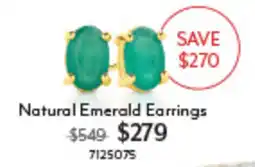 Angus & Coote Natural Emerald Earrings offer