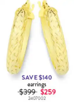 Goldmark earrings offer