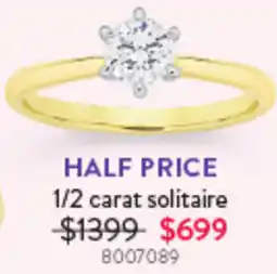 Goldmark 1/2 carat solitaire offer