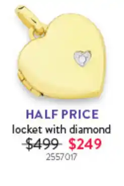 Goldmark locket with diamond offer