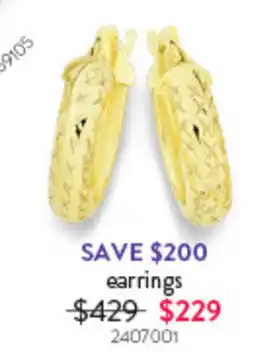 Goldmark earrings offer
