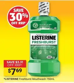 Cincotta Chemist Listerine Freshburst Mouthwash offer