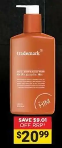 Cincotta Chemist trademark face body & bath wash for the sensitive man offer