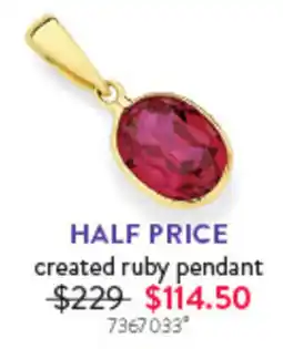 Goldmark created ruby pendant offer