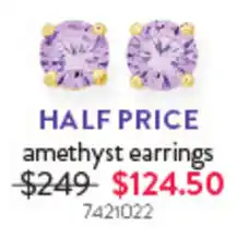 Goldmark amethyst earrings offer