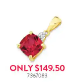 Goldmark Red gemstone pendant offer