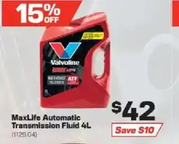Repco Valvoline MaxLife Automatic Transmission Fluid offer