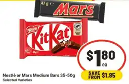 IGA Nestlé or Mars Medium Bars offer