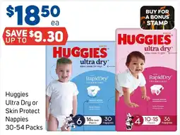 Foodland Huggies Ultra Dry or Skin Protect Nappies offer