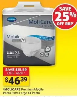 Cincotta Chemist Molicare Premium Mobile Pants Extra Large offer