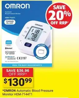 Cincotta Chemist OMRON Automatic Blood Pressure Monitor HEM-7144T1 offer