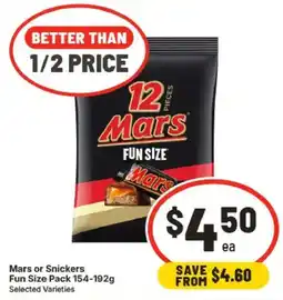 IGA Mars Fun Size Pack offer