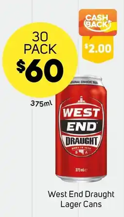 Foodland West End Draught Lager Cans offer