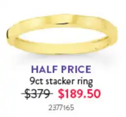Goldmark 9ct stacker ring offer