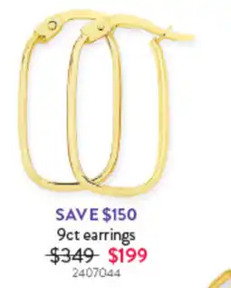 Goldmark 9ct earrings offer