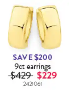 Goldmark 9ct earrings offer