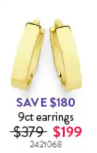 Goldmark 9ct earrings offer