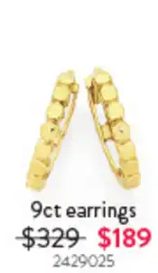 Goldmark 9ct earrings offer