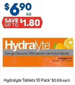 Foodland Hydralyte Orange Flavoured Effervescent Electrolyte Tablets offer