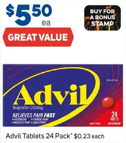 Foodland Advil Tablets offer
