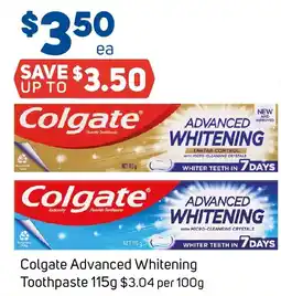 Foodland Colgate Advanced Whitening Toothpaste offer