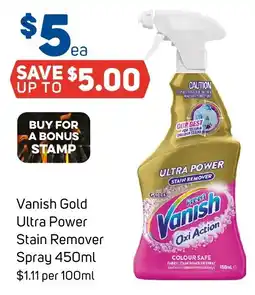 Foodland Vanish Gold Ultra Power Stain Remover Spray offer