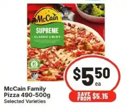 IGA McCain Family Pizza offer