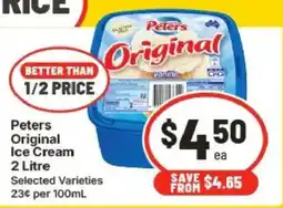IGA Peters Original Ice Cream offer