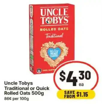 Uncle Tobys Rolled Oats