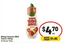 IGA Bibigo Korean BBQ Sauce offer