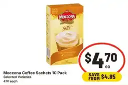 IGA Moccona Coffee Sachets offer