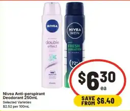 IGA Nivea Anti-perspirant Deodorant offer