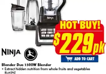 The Good Guys Ninja Blender Duo 1500W Blender Blender BL642NZ offer