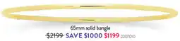 Goldmark 65mm solid bangle offer