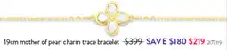 Goldmark 19cm mother of pearl charm trace bracelet offer
