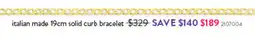 Goldmark italian made 19cm solid curb bracelet offer
