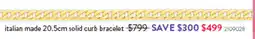 Goldmark italian made 20.5cm solid curb bracelet offer