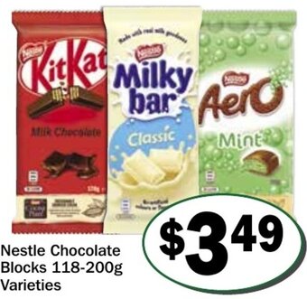 Friendly Grocer Nestle Chocolate Blocks 118-200g offer