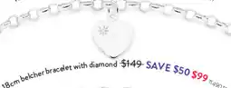 Goldmark 18cm belcher bracelet with diamond offer