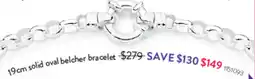 Goldmark 19cm solid oval belcher bracelet offer